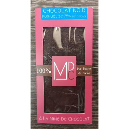 Tablette chocolat noir 75% Pur Bélize